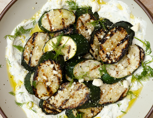 Grilled Zucchini with Tzatziki