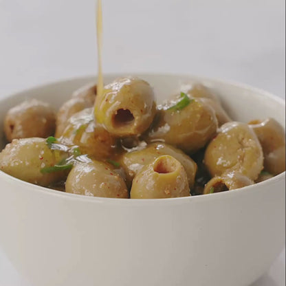 Coriander and Pink Pepper Green Olives